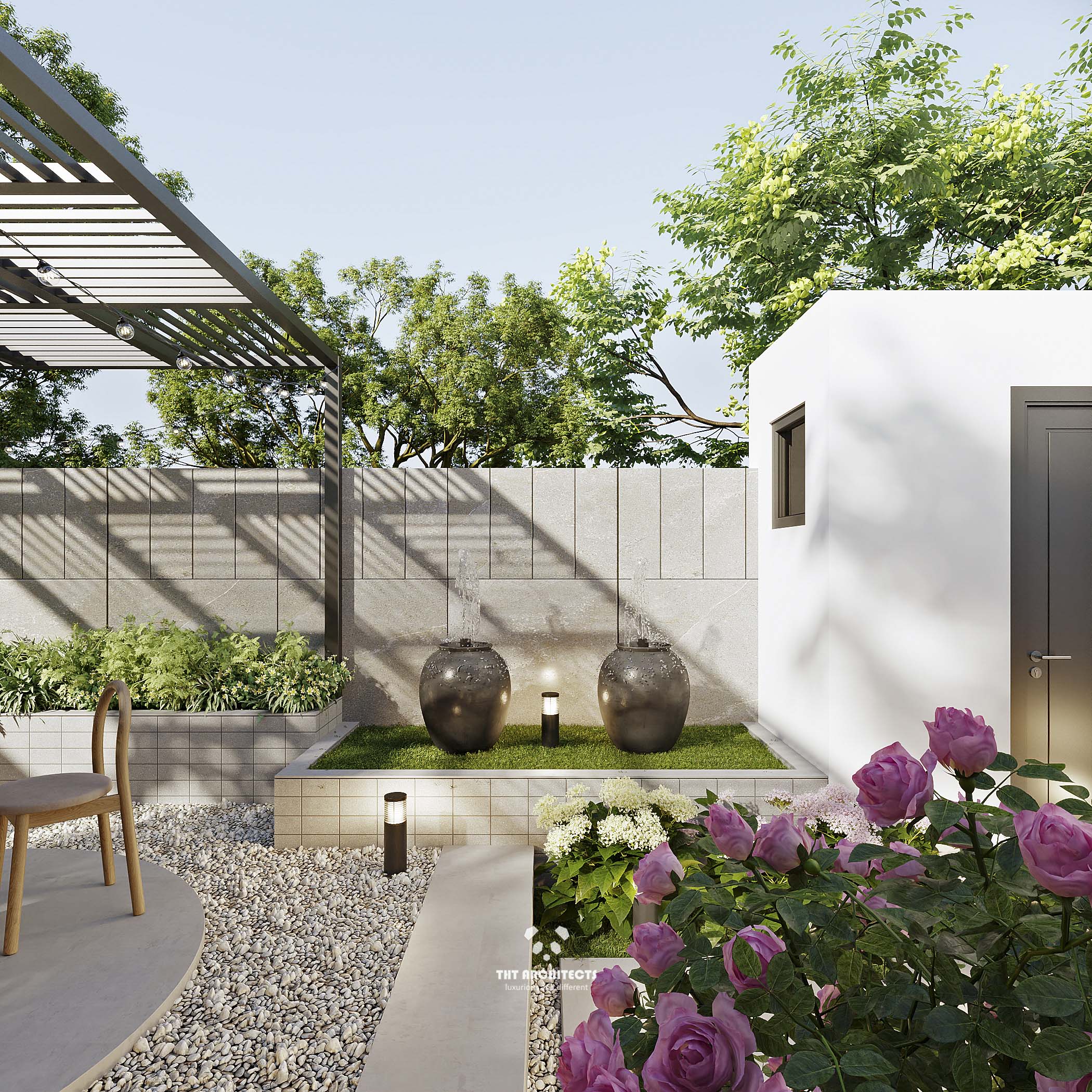 tht architects - Nhà chị Ngân Châu Đốc - sân vườn 02